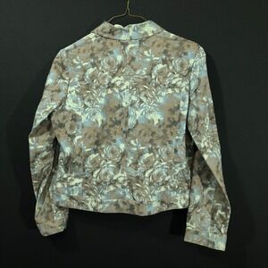 Doncaster Blazer Jacket Size 14‎ Pink Floral Tapestry 100% Linen Vintage USA